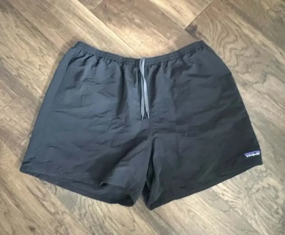 Patagonia Men's Black Nylon Athletic Swim Board Shorts XXL